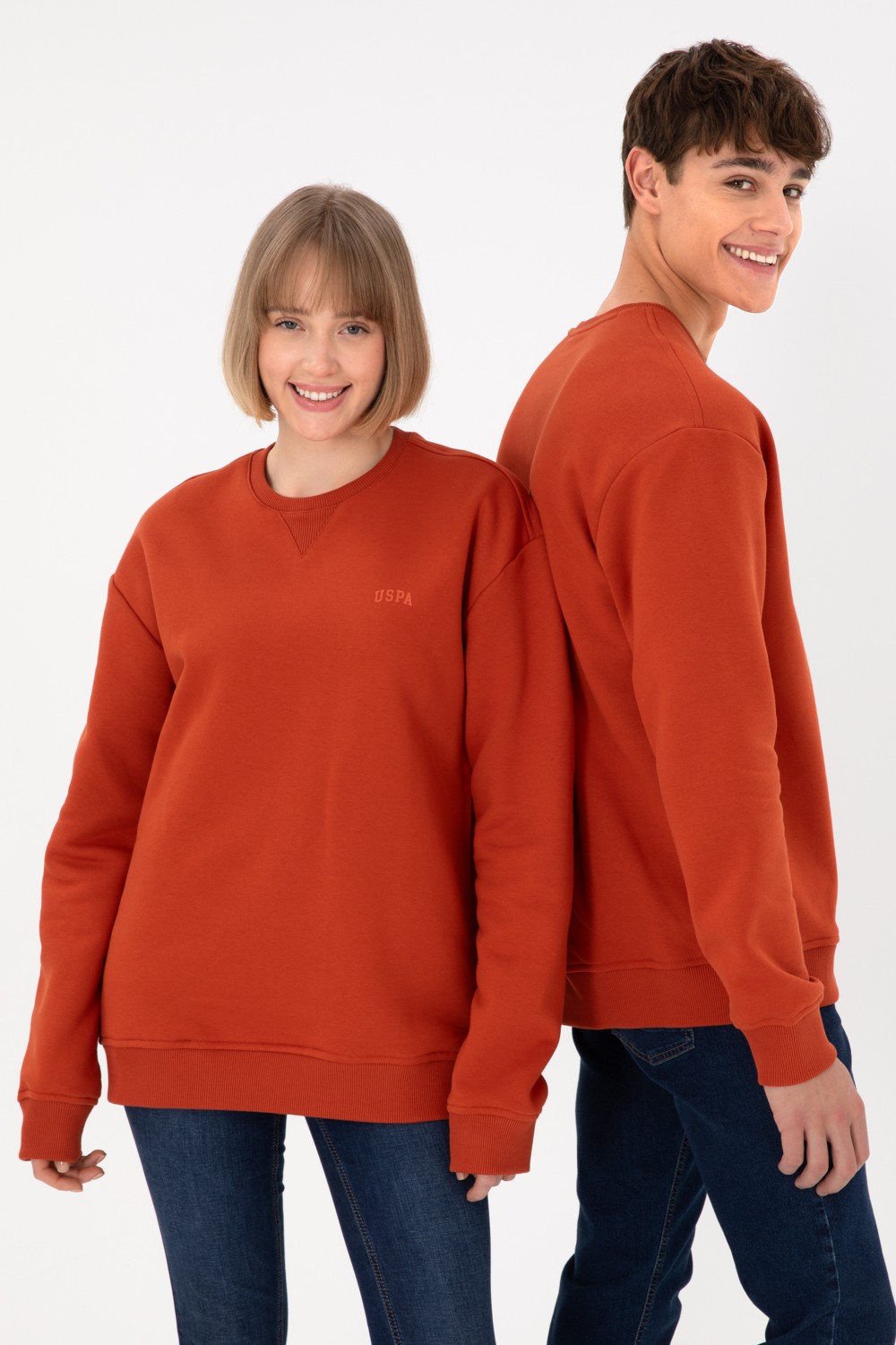 U.S. Polo Assn. Erkek Bisiklet Yaka Gri Melanj Basic Şardonlu Sweatshirt 50295148-VR086