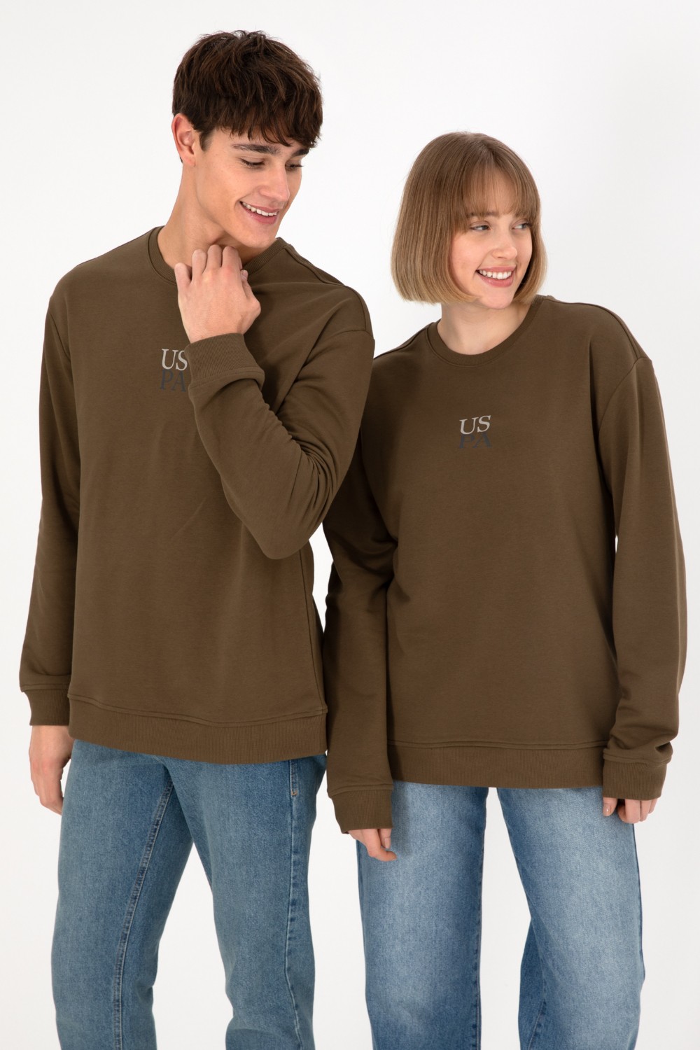 U.S. Polo Assn. Erkek Comfort Fit Bisiklet Yaka Siyah Basic Sweatshirt 50293420-VR046