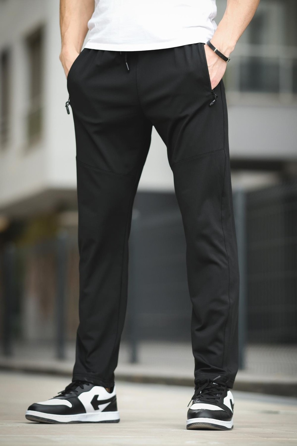 Oksit Dalgıç Scuba Kumaş Slim Fit Dikiş Detaylı Düz Paça Eşofman Altı Erkek L Beden görsel 2