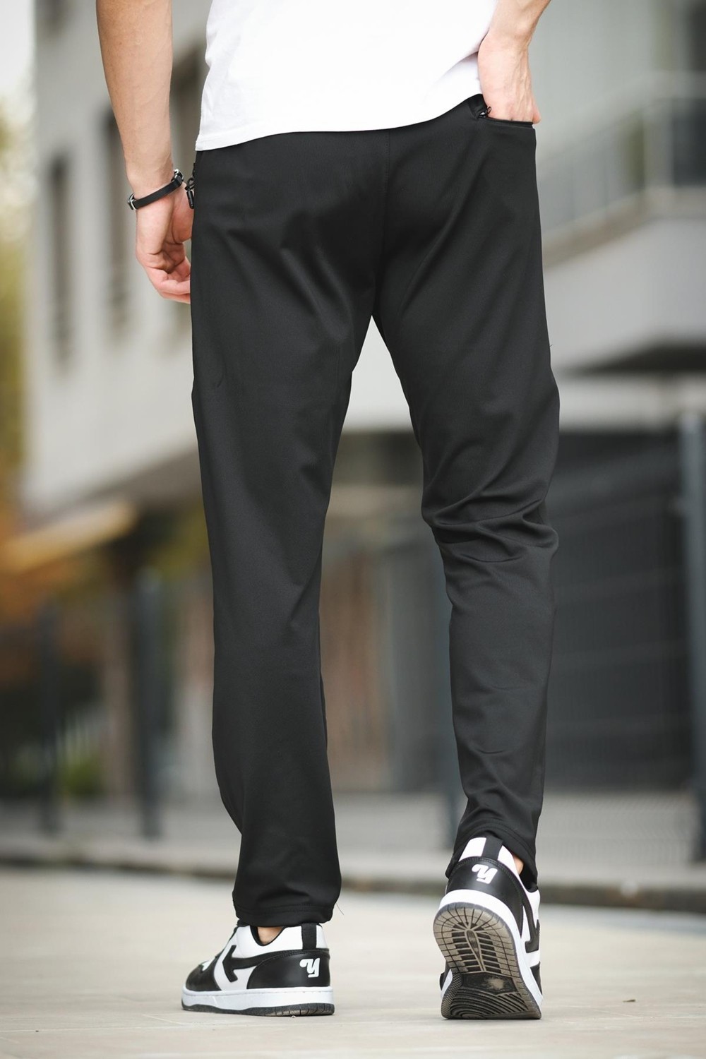 Oksit Dalgıç Scuba Kumaş Slim Fit Dikiş Detaylı Düz Paça Eşofman Altı Erkek L Beden görsel 5
