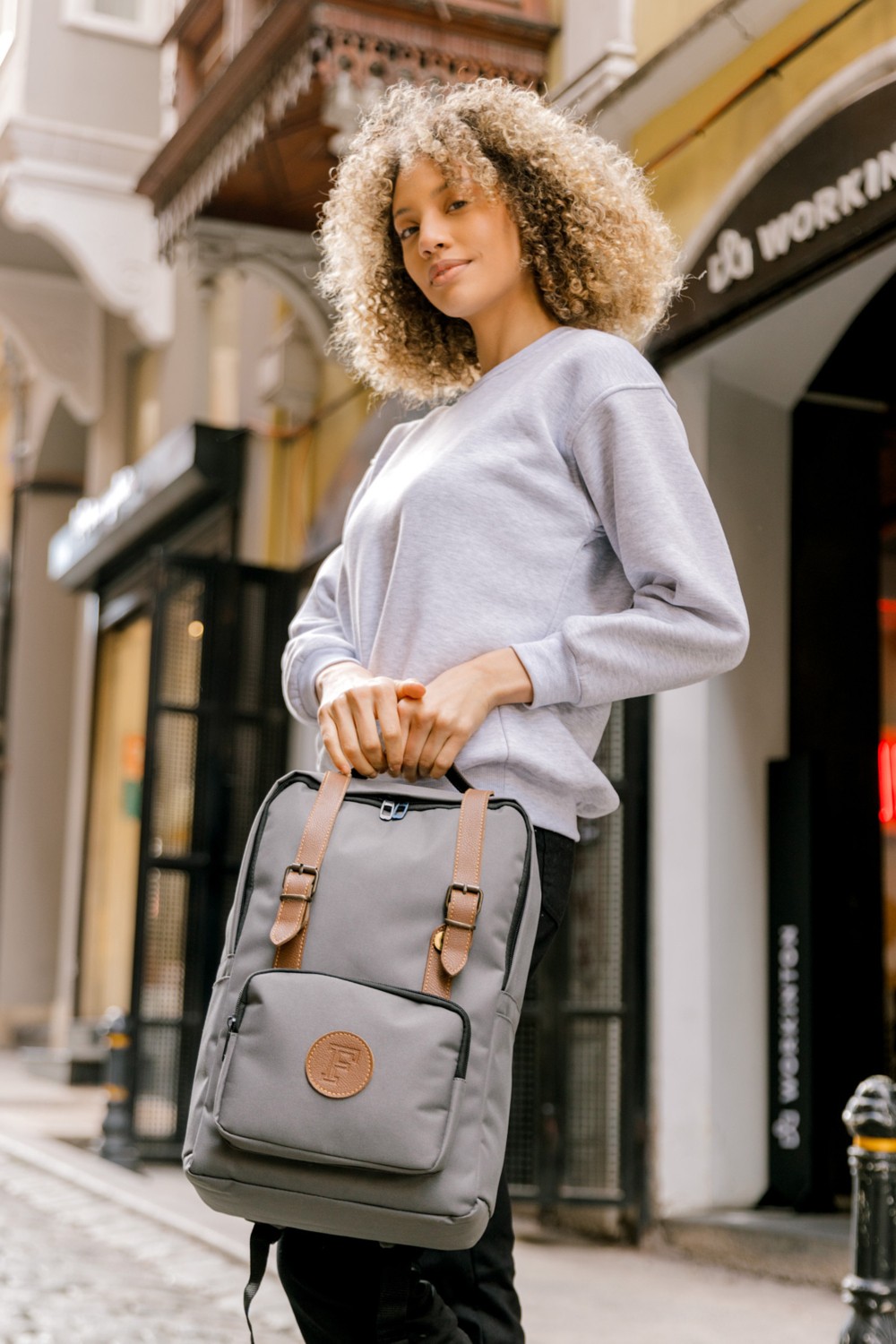 Fudela BKS Haki Unisex 15.6 İnç Laptop Bölmeli Su Geçirmez Okul ve Günlük Sırt Çantası görsel 3