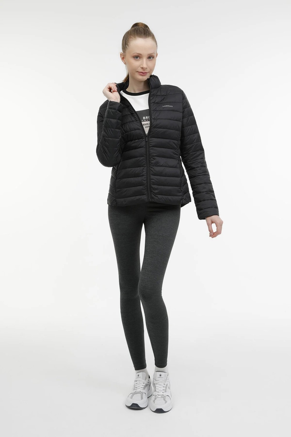 Lumberjack Kapitoneli Slim Fit Dik Yaka Şişme Mont Bayan Mont 1SN28 4pr görsel 2
