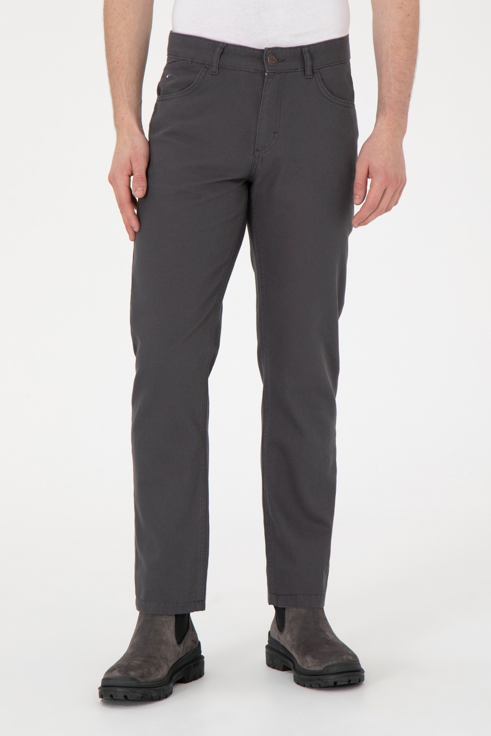 U.S. Polo Assn. Erkek Antrasit Pantolon (Kanvas-Chino) 50291178-VR006 görsel 2