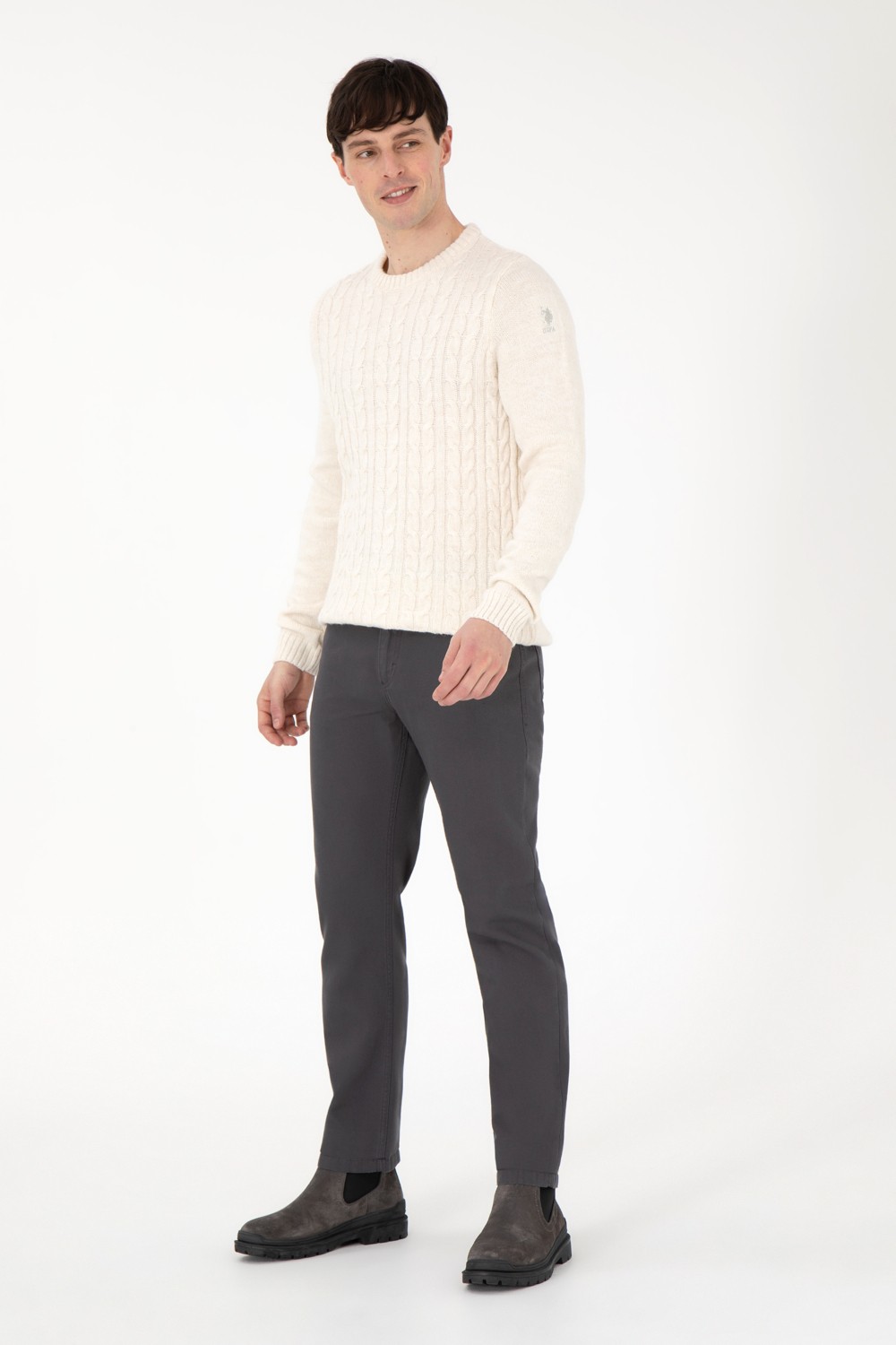 U.S. Polo Assn. Erkek Antrasit Pantolon (Kanvas-Chino) 50291178-VR006 görsel 3