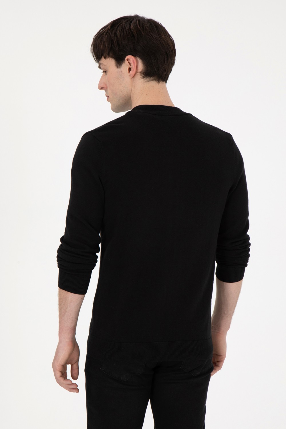 U.S. Polo Assn. Erkek Gri Melanj Hırka (Triko) 50288870-VR086 görsel 5