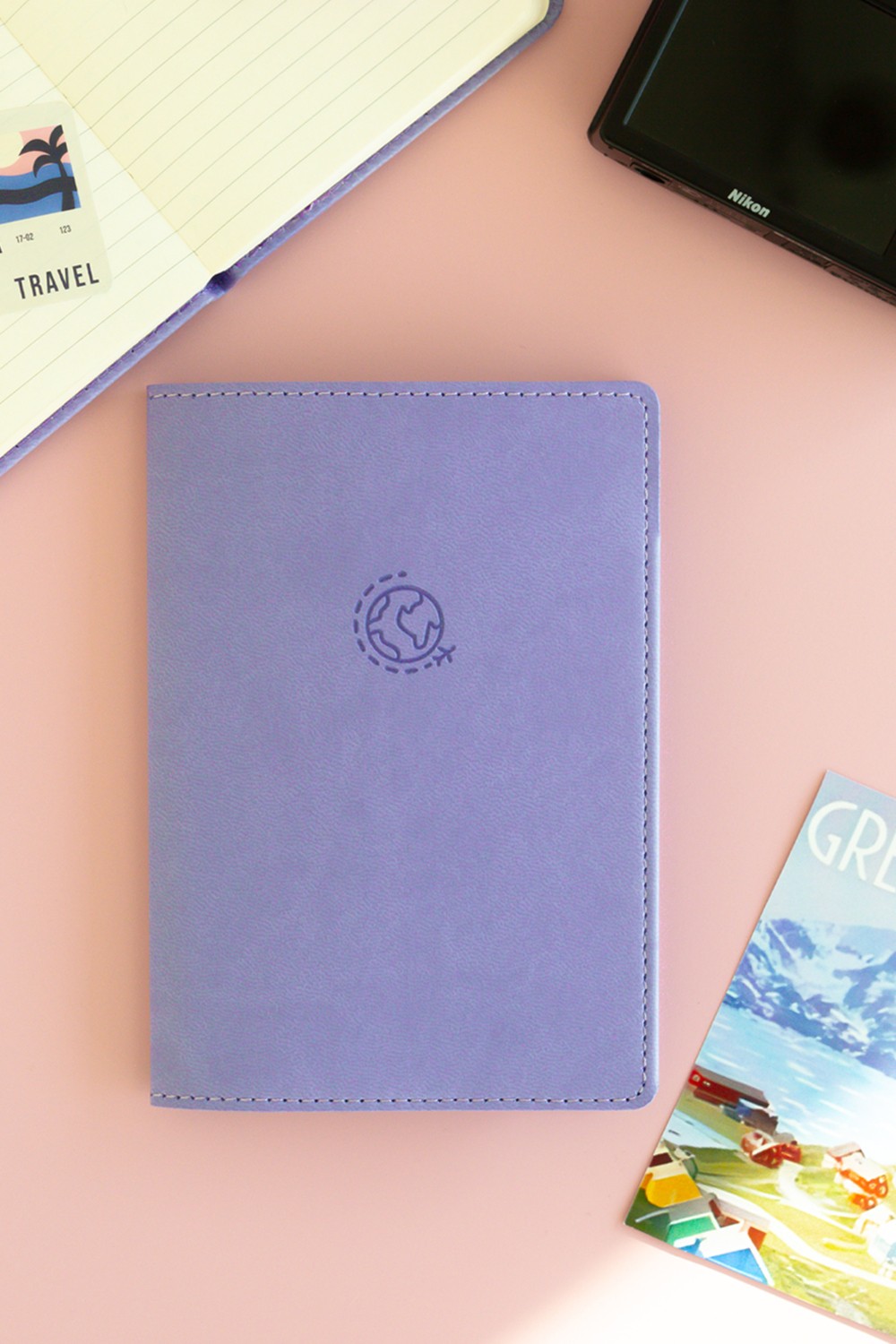 Matt Notebook Pembe Pasaport Kılıfı Suni Deri Minimalist Stil ile Şık Tasarım görsel 5