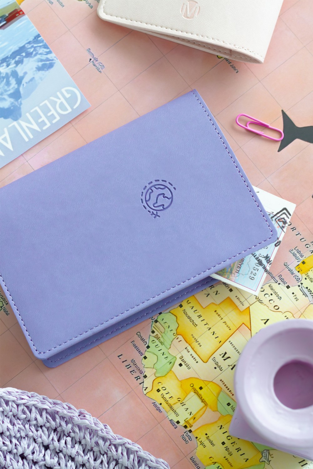 Matt Notebook Pembe Pasaport Kılıfı Suni Deri Minimalist Stil ile Şık Tasarım görsel 7