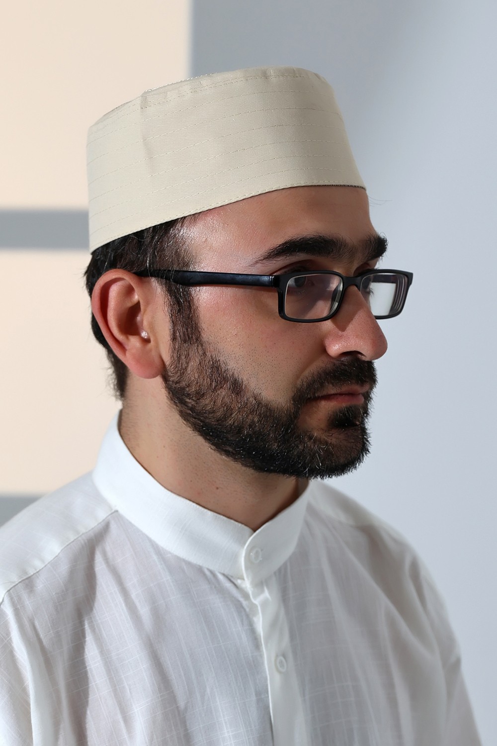 İhvan Online Osmanlı Tuğrası Nakışlı Kalıp Namaz Takkesi Siyah görsel 3