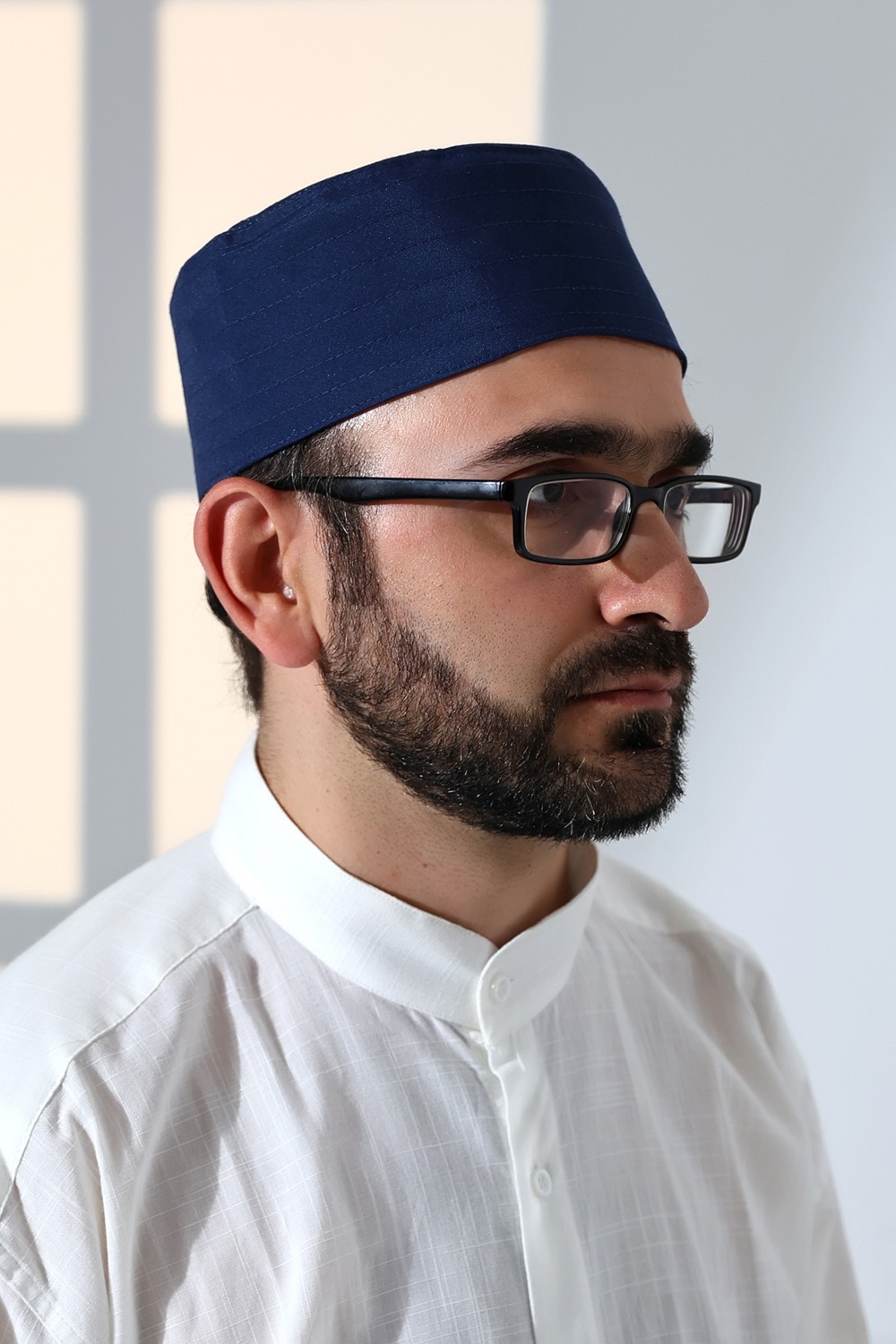 İhvan Online Osmanlı Tuğrası Nakışlı Kalıp Namaz Takkesi Siyah görsel 8