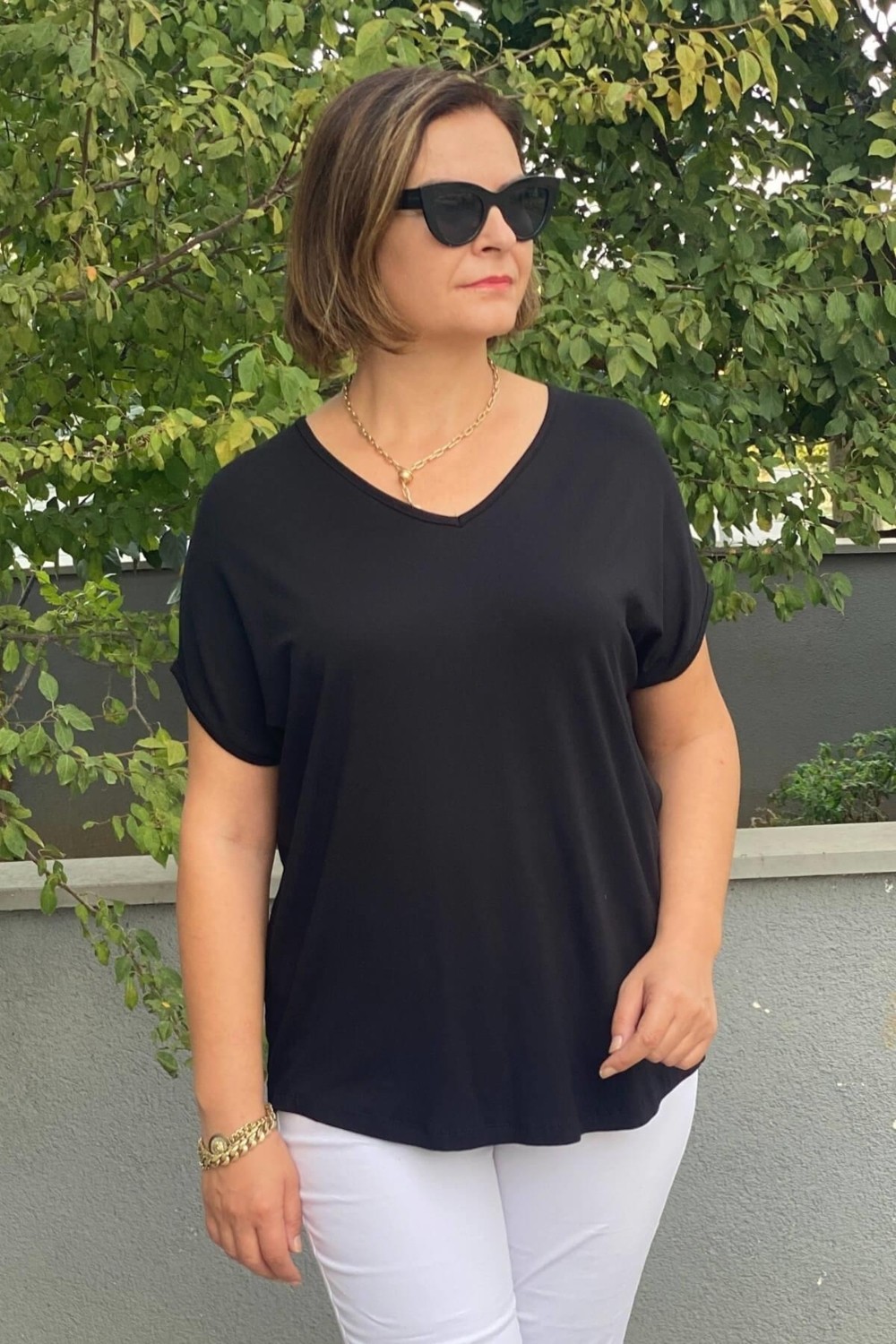 Mia Butik Büyük Beden Yeşil Minnoş Bluz görsel 5