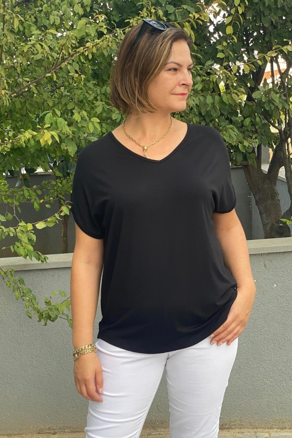Mia Butik Büyük Beden Yeşil Minnoş Bluz görsel 7