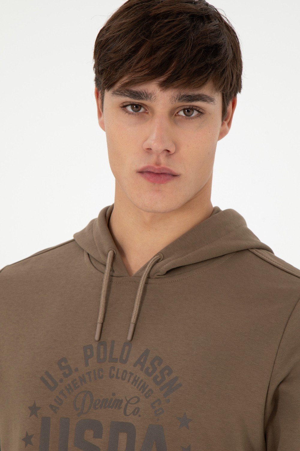U.S. Polo Assn. Erkek Haki Sweatshirt 50290592-VR027 görsel 2