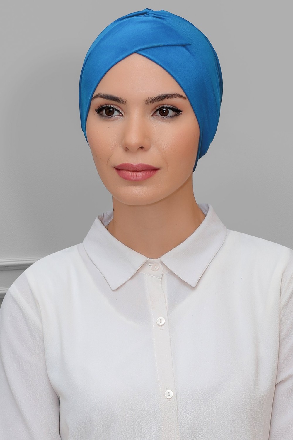 Hürrem Bone Siyah Pratik Hazır Geçmeli Tesettür Bone Sandy Kumaş Çapraz Büzgülü 1801_01 görsel 6