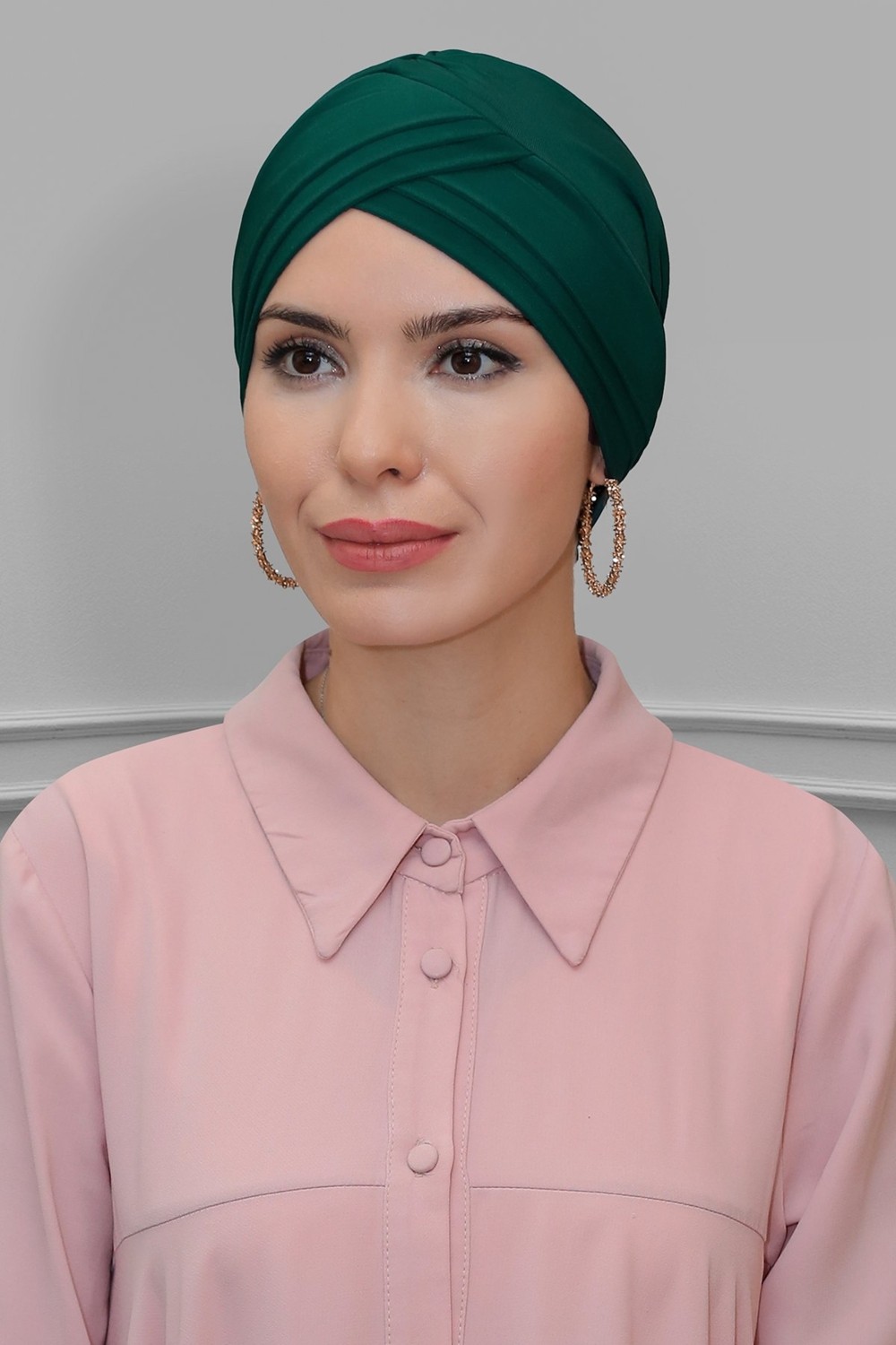 Hürrem Bone Gül Kurusu Pratik Hazır Geçmeli Tesettür Bone Sandy Kumaş Üç Çapraz 1803_18 görsel 7
