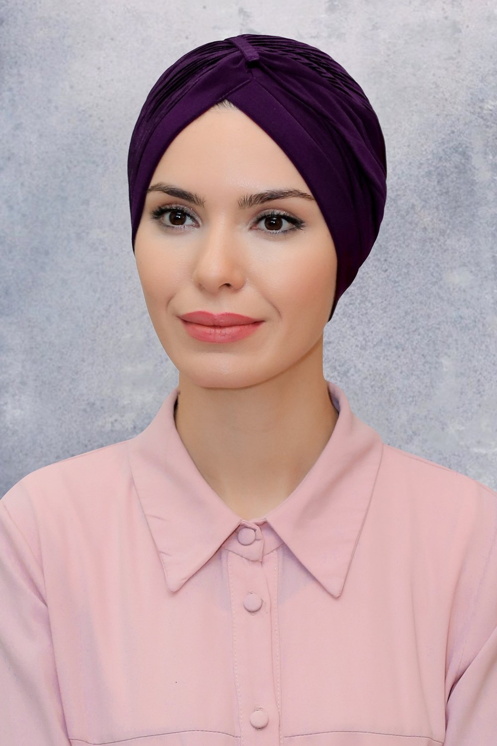 Hürrem Bone Şarabi Pratik Hazır Geçmeli Tesettür Bone Fukuro Sandy Kumaş Büzgülü 1831_08 görsel 3