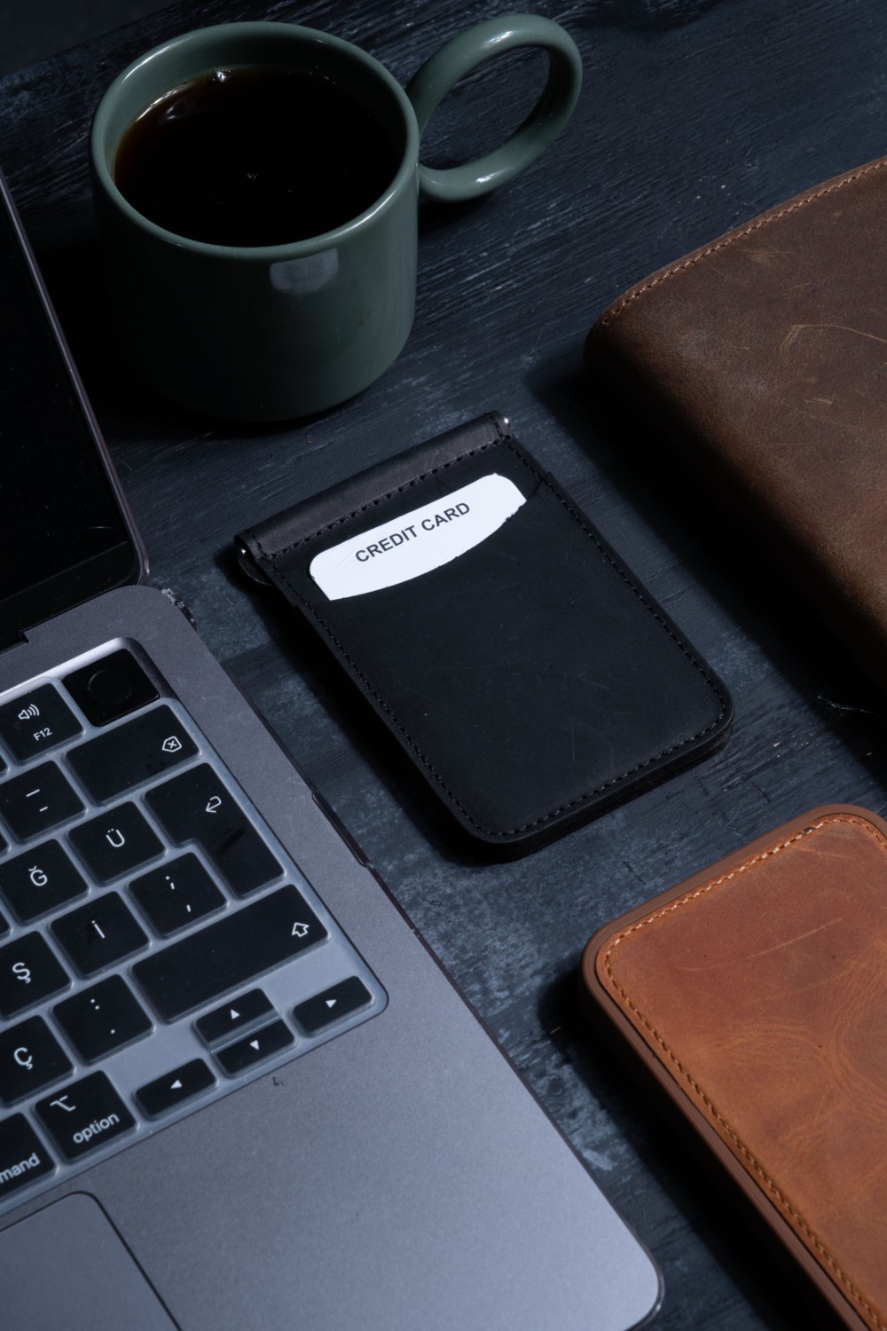 Saraci Leather Craft Deri Slim Kartlık ve Cüzdan, Para Klips Detaylı