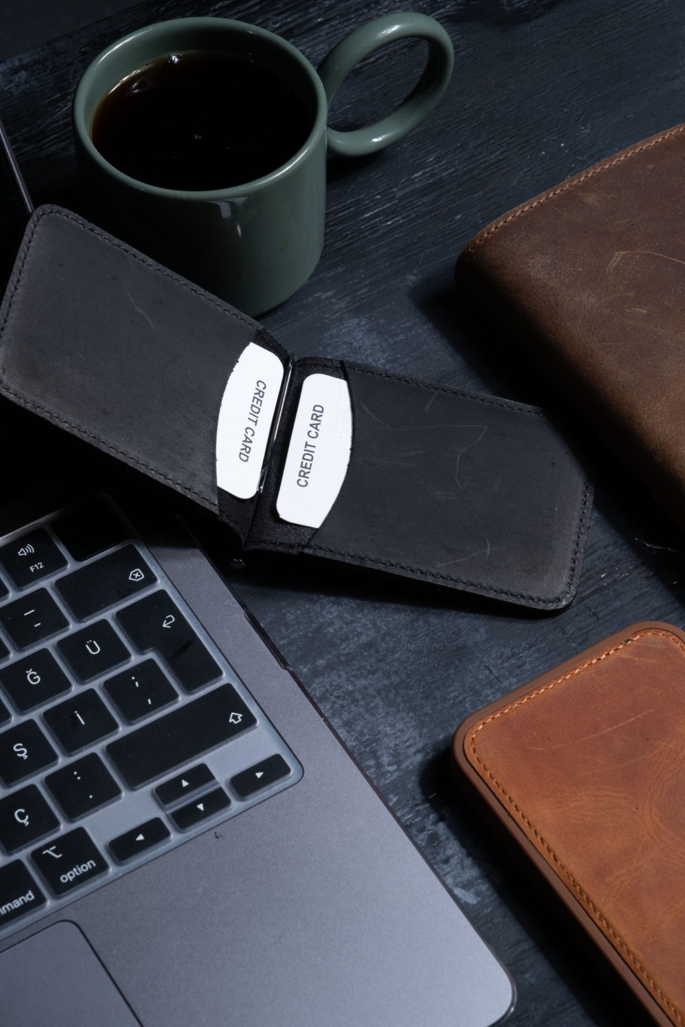 Saraci Leather Craft Deri Slim Kartlık ve Cüzdan, Para Klips Detaylı görsel 3