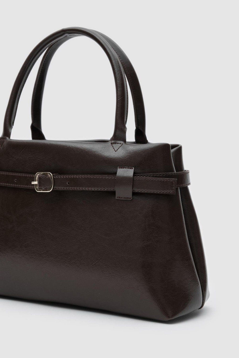 Shule Bags Amor Toka Detaylı Omuz Çantası Acı Kahve görsel 4