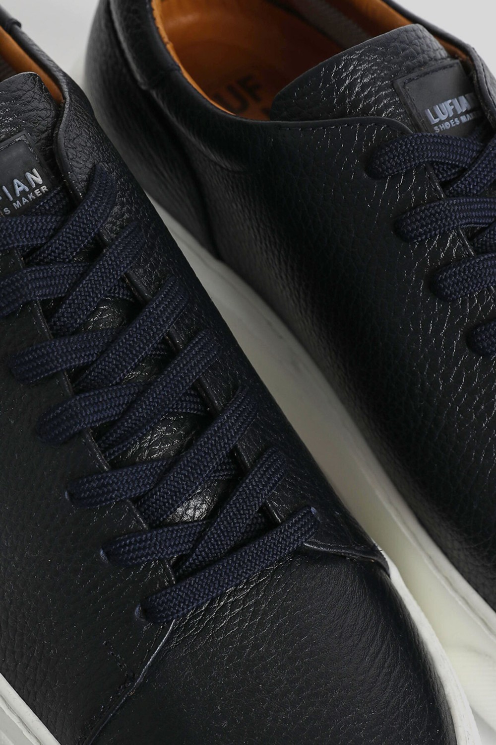 Lufian Tommy Erkek Deri Sneaker Ayakkabı Siyah görsel 3