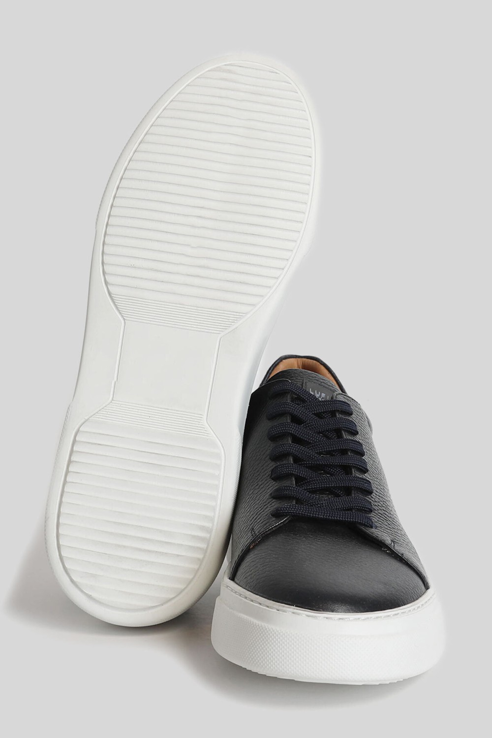 Lufian Tommy Erkek Deri Sneaker Ayakkabı Siyah görsel 4