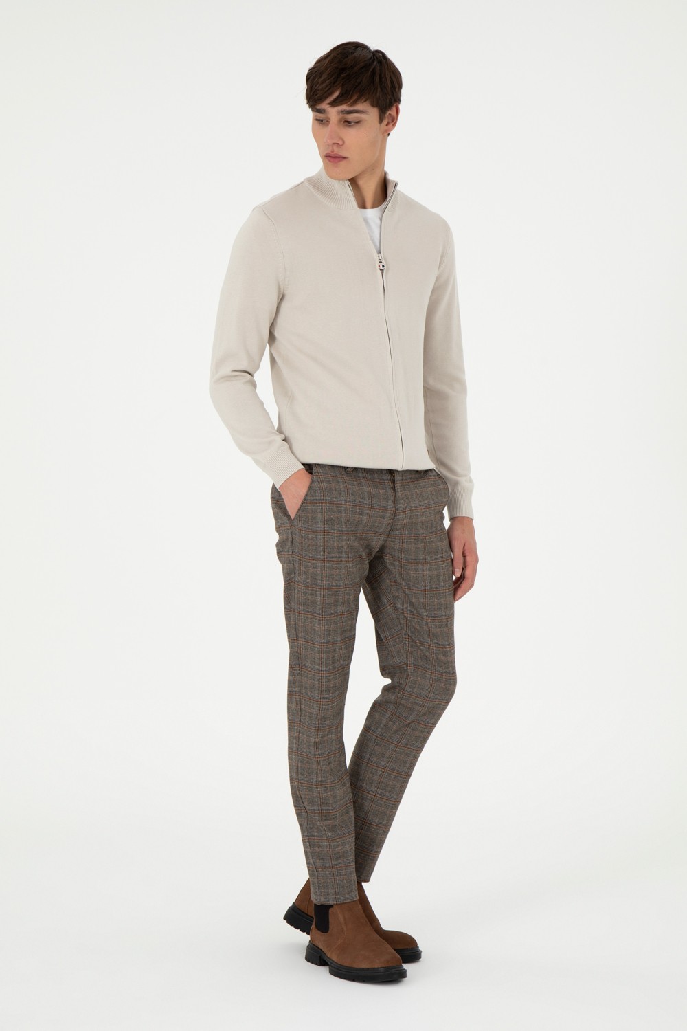 U.S. Polo Assn. Erkek Siyah Basic Triko Hırka 50298268-VR046 görsel 5