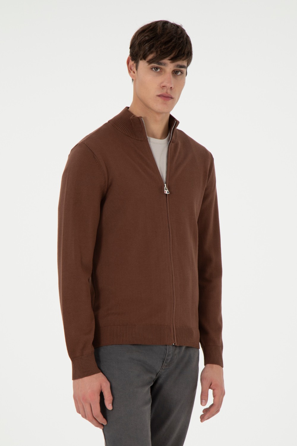 U.S. Polo Assn. Erkek Siyah Basic Triko Hırka 50298268-VR046