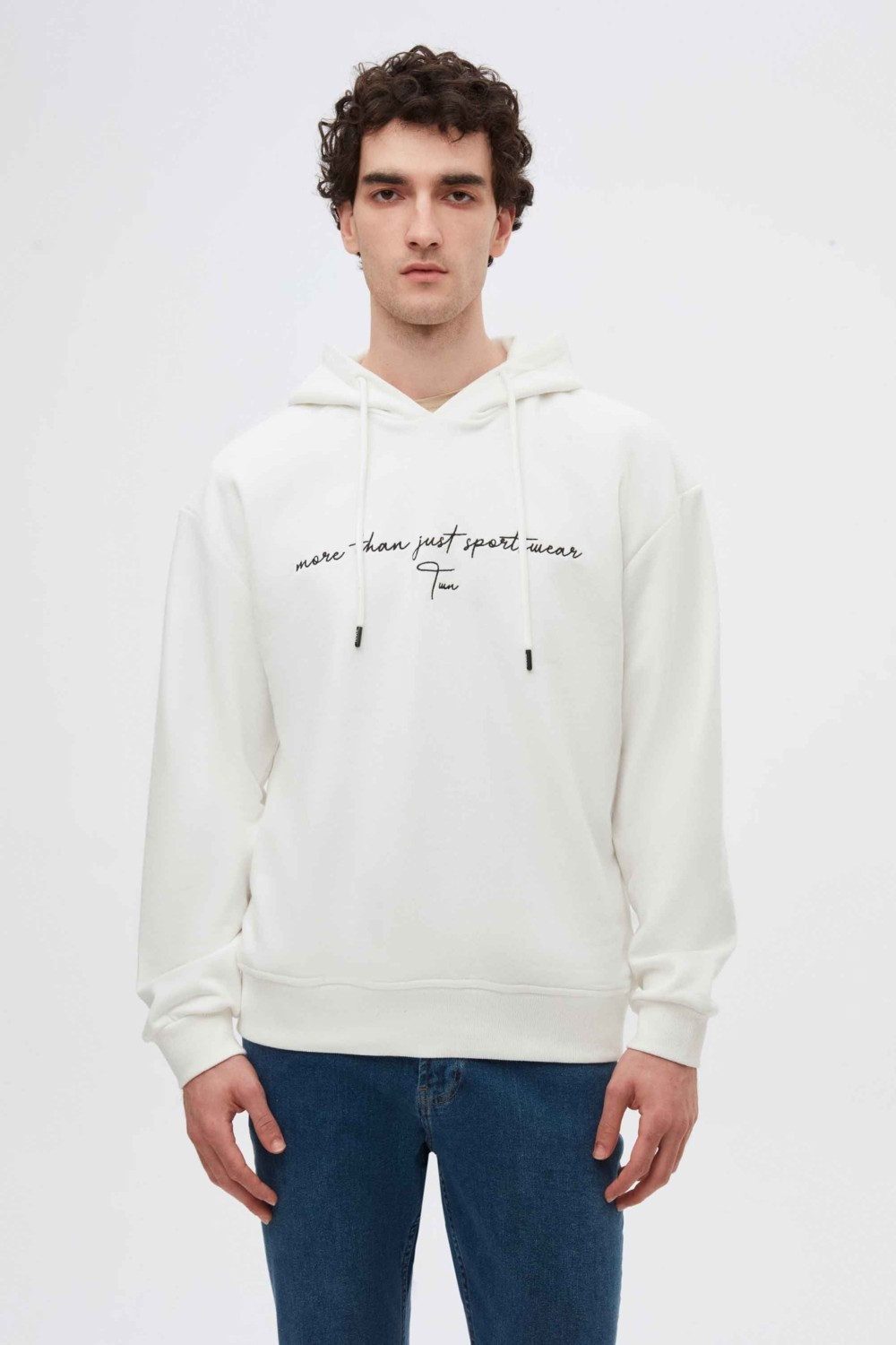 TWN Relaxed Fit Tütün Nakışlı 3 Iplik Kapüşonlu Sweatshirt 3ECE24ORT0493