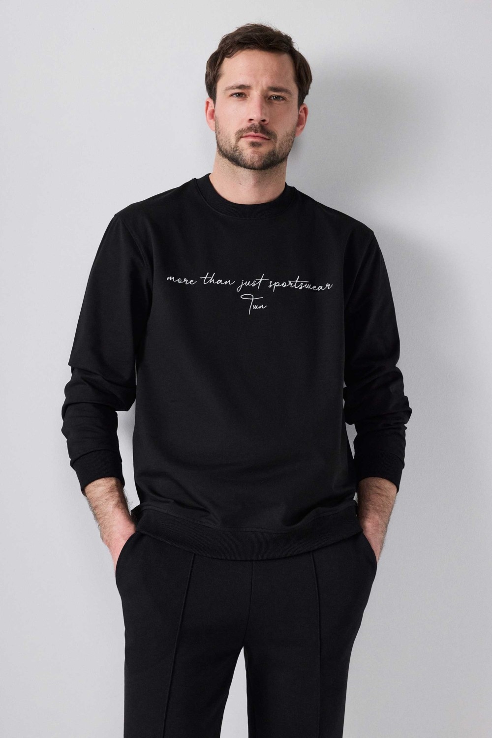 TWN Relaxed Fit Ekru Nakışlı Sweatshirt 2ECE25ORT0694 görsel 2