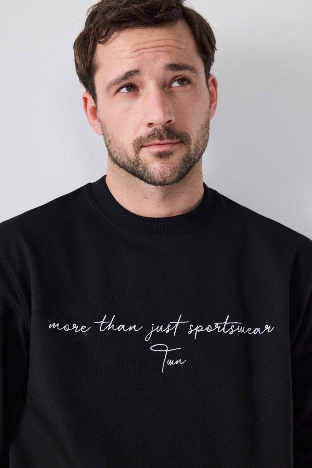 TWN Relaxed Fit Ekru Nakışlı Sweatshirt 2ECE25ORT0694 görsel 3