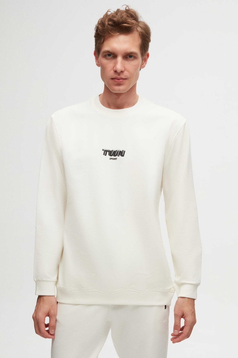 TWN Relaxed Fit Ekru Baskılı Sweatshirt 2ECE25ORT2791