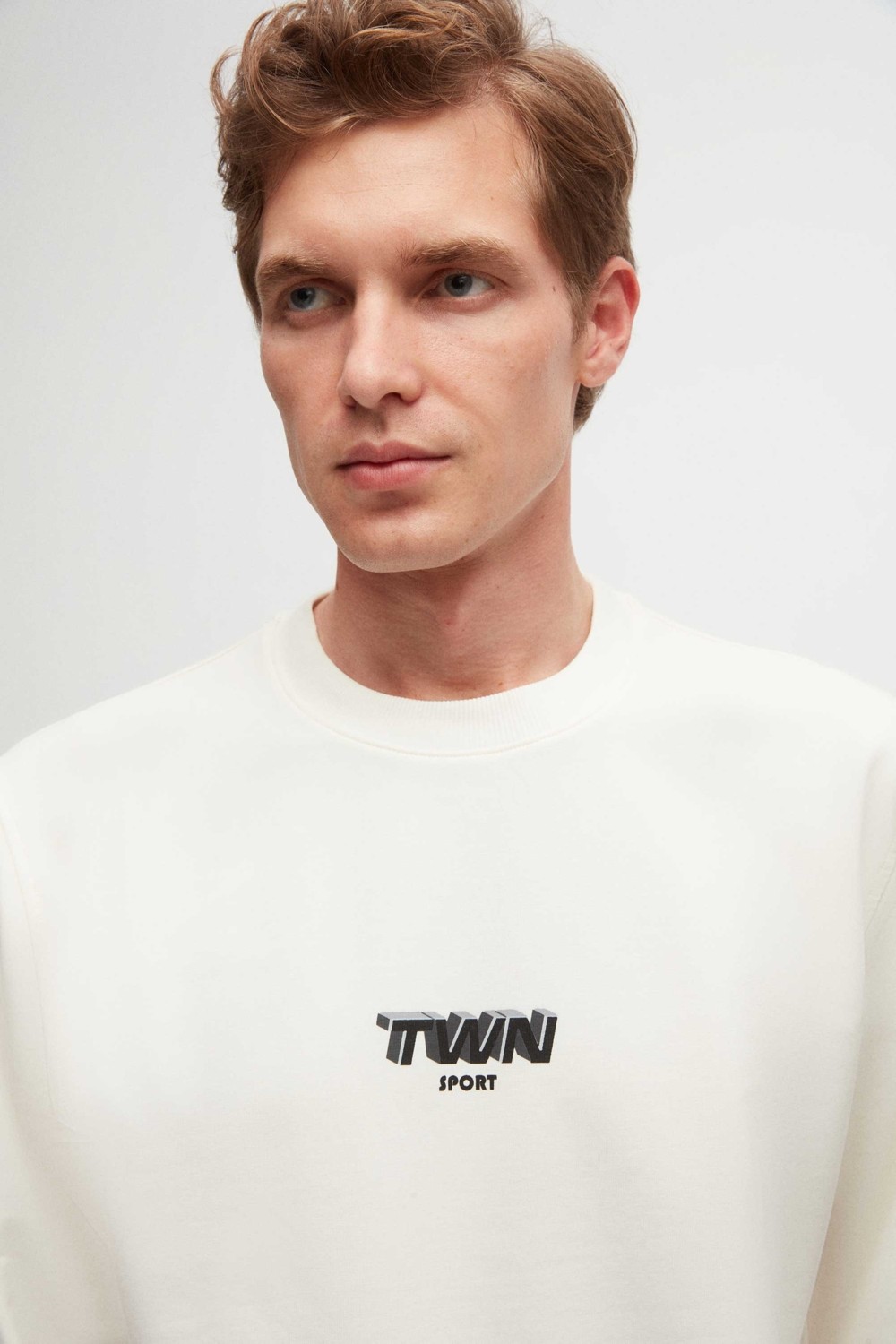 TWN Relaxed Fit Ekru Baskılı Sweatshirt 2ECE25ORT2791 görsel 2