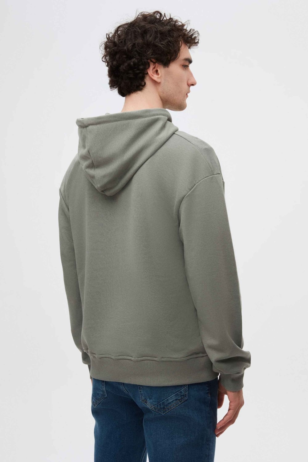 TWN Relaxed Fit Tütün Nakışlı 3 Iplik Kapüşonlu Sweatshirt 3ECE24ORT0493 görsel 8