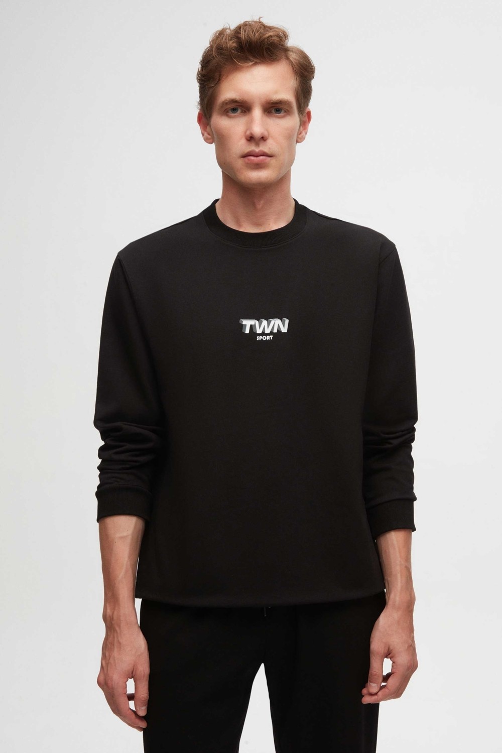 TWN Relaxed Fit Ekru Baskılı Sweatshirt 2ECE25ORT2791 görsel 7