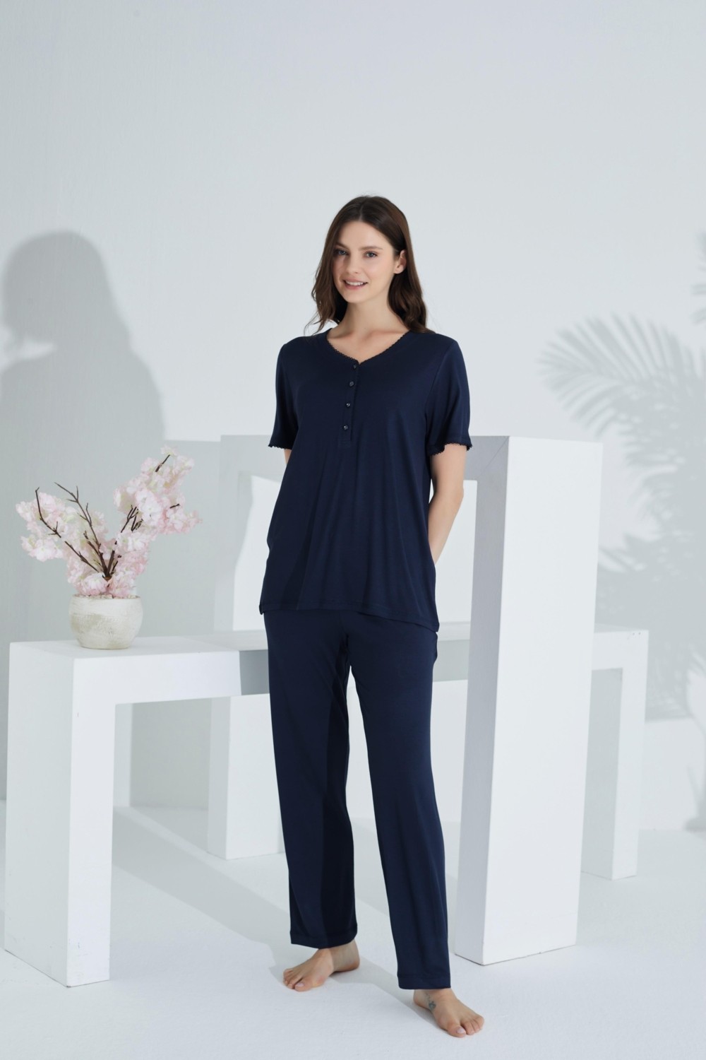 Etoile Bambu Hamile Lohusa Pijama Takım 30221-30225 görsel 2