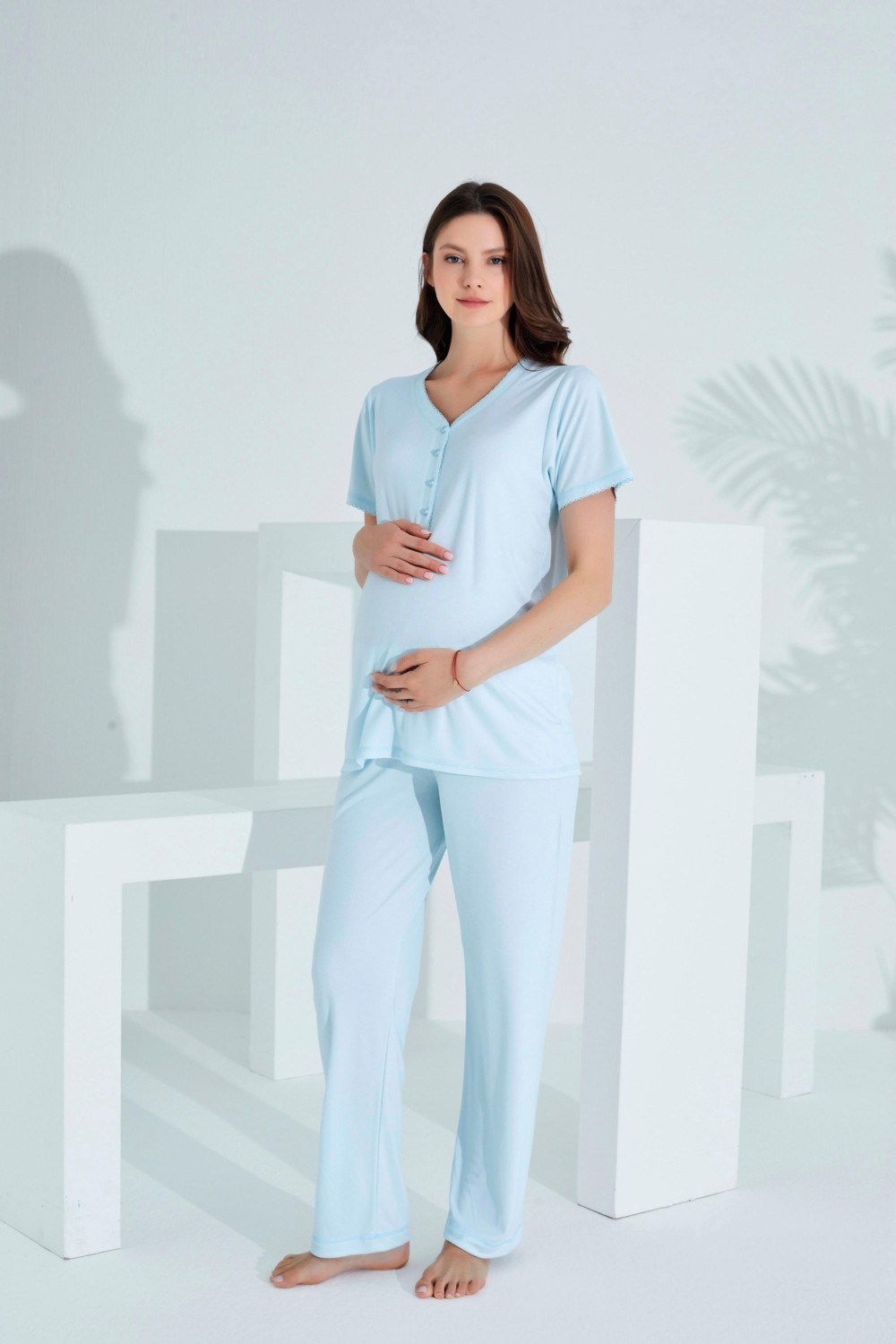 Etoile Bambu Hamile Lohusa Pijama Takım 30221-30225 görsel 5