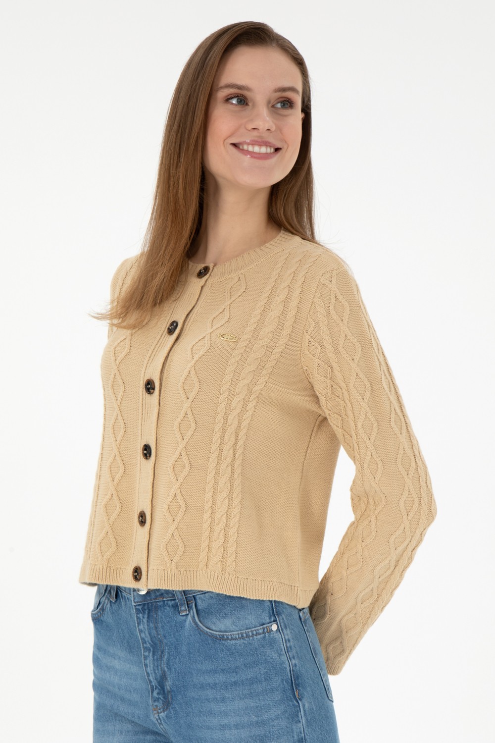 U.S. Polo Assn. Kadın Lacivert Triko Hırka 50297097-VR033