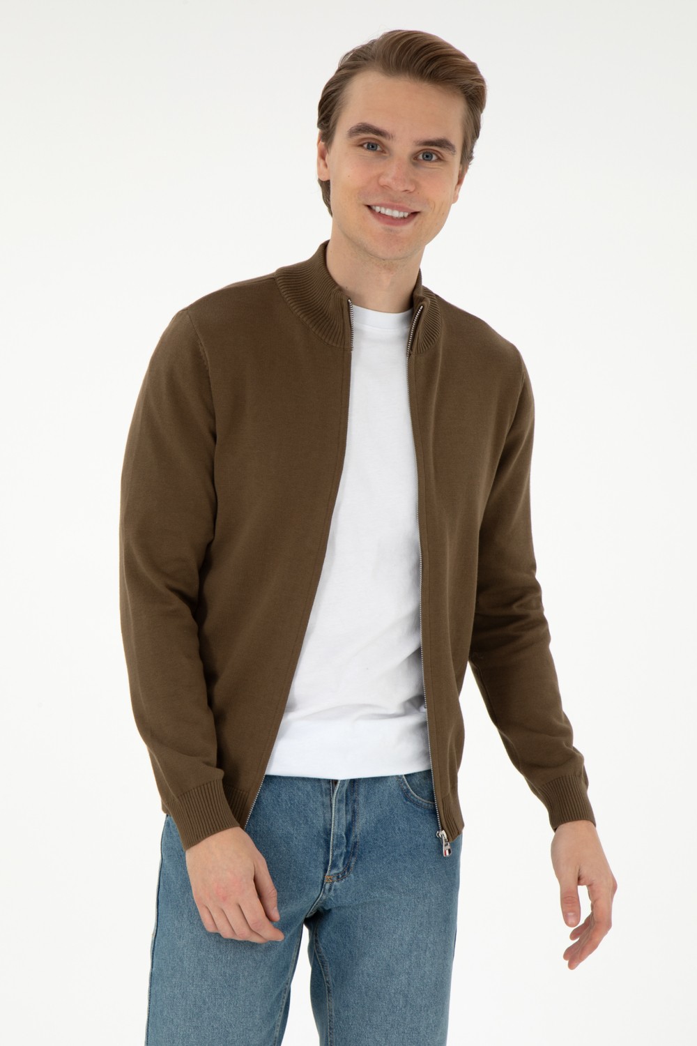 U.S. Polo Assn. Erkek Siyah Basic Triko Hırka 50298268-VR046
