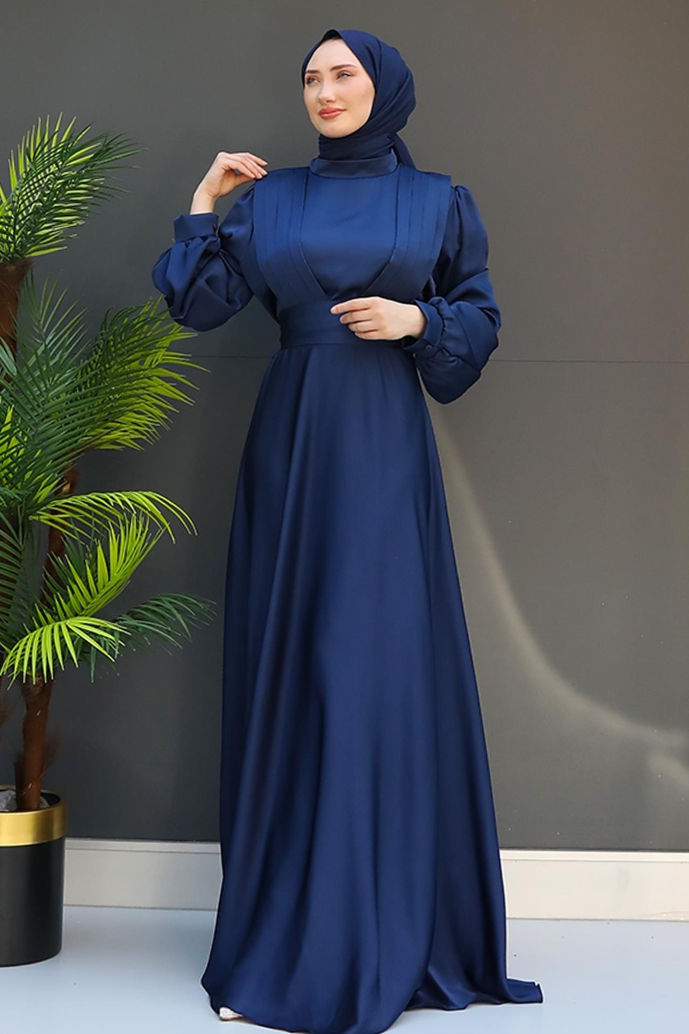Giza Store Milanda Tesettür Abiye Pembe görsel 3