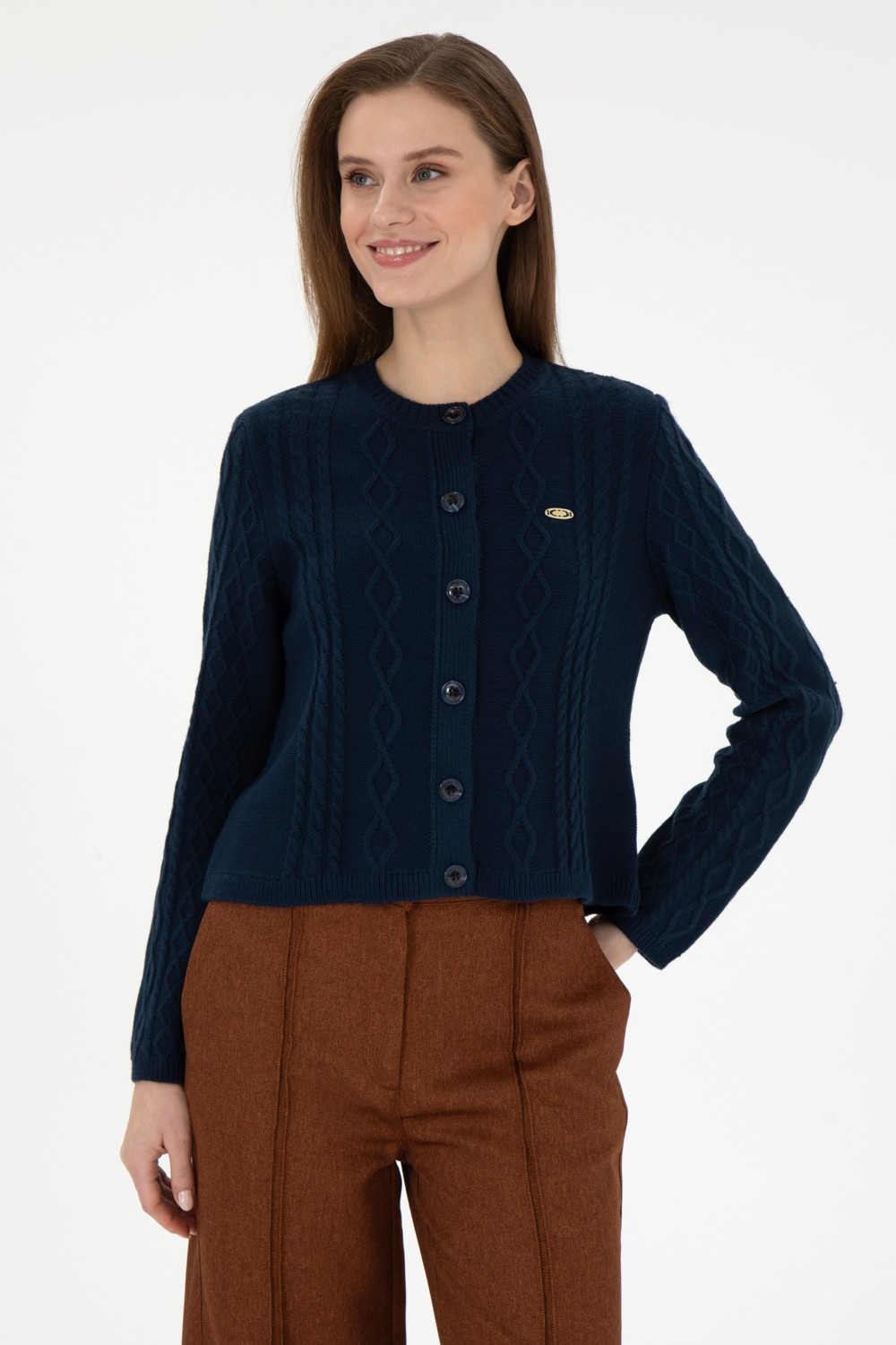 U.S. Polo Assn. Kadın Lacivert Triko Hırka 50297097-VR033