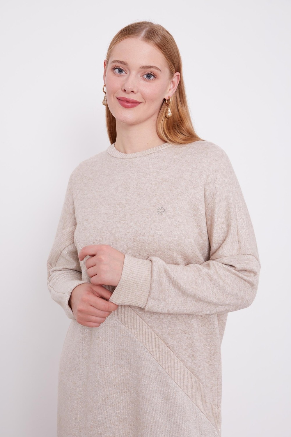 Lêvi D'or Bej Simli Triko Tunik görsel 4