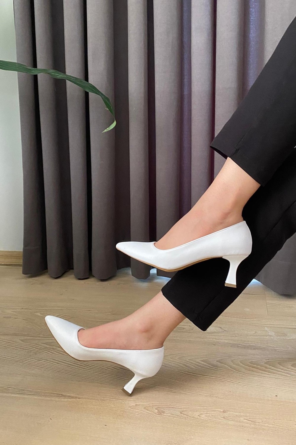 Preshley Kadın Sity Bej Rugan 6 cm Ince Topuklu Stiletto görsel 6