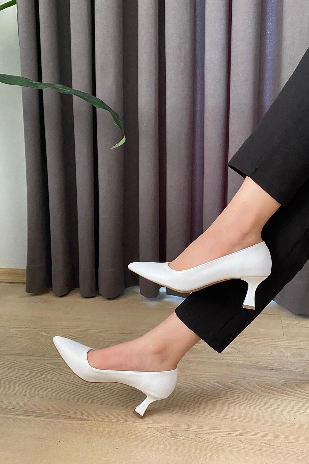 Preshley Kadın Sity Bej Rugan 6 cm Ince Topuklu Stiletto görsel 8