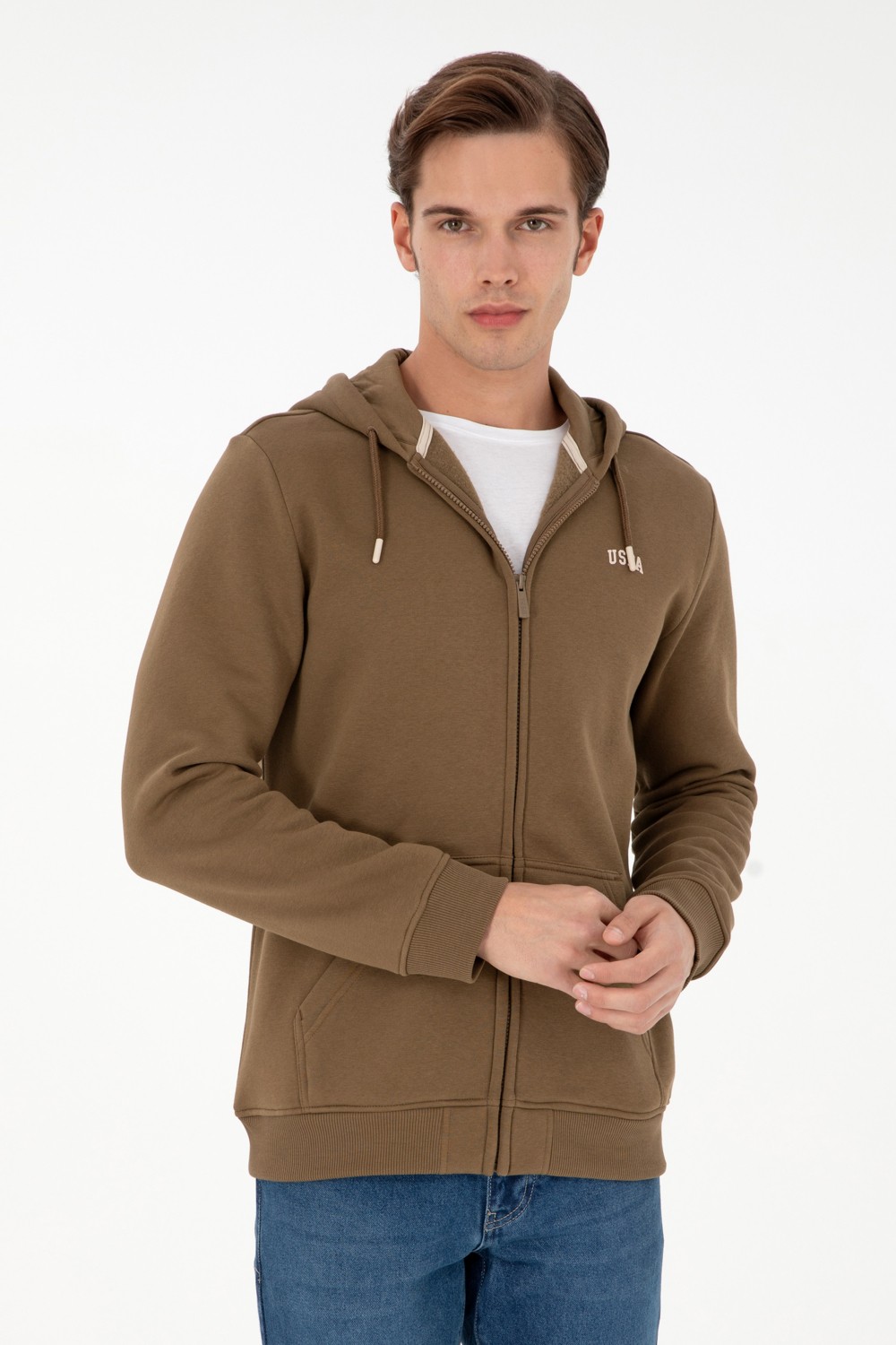U.S. Polo Assn. Erkek Bordo Şardonlu Örme Hırka 50293146-VR014