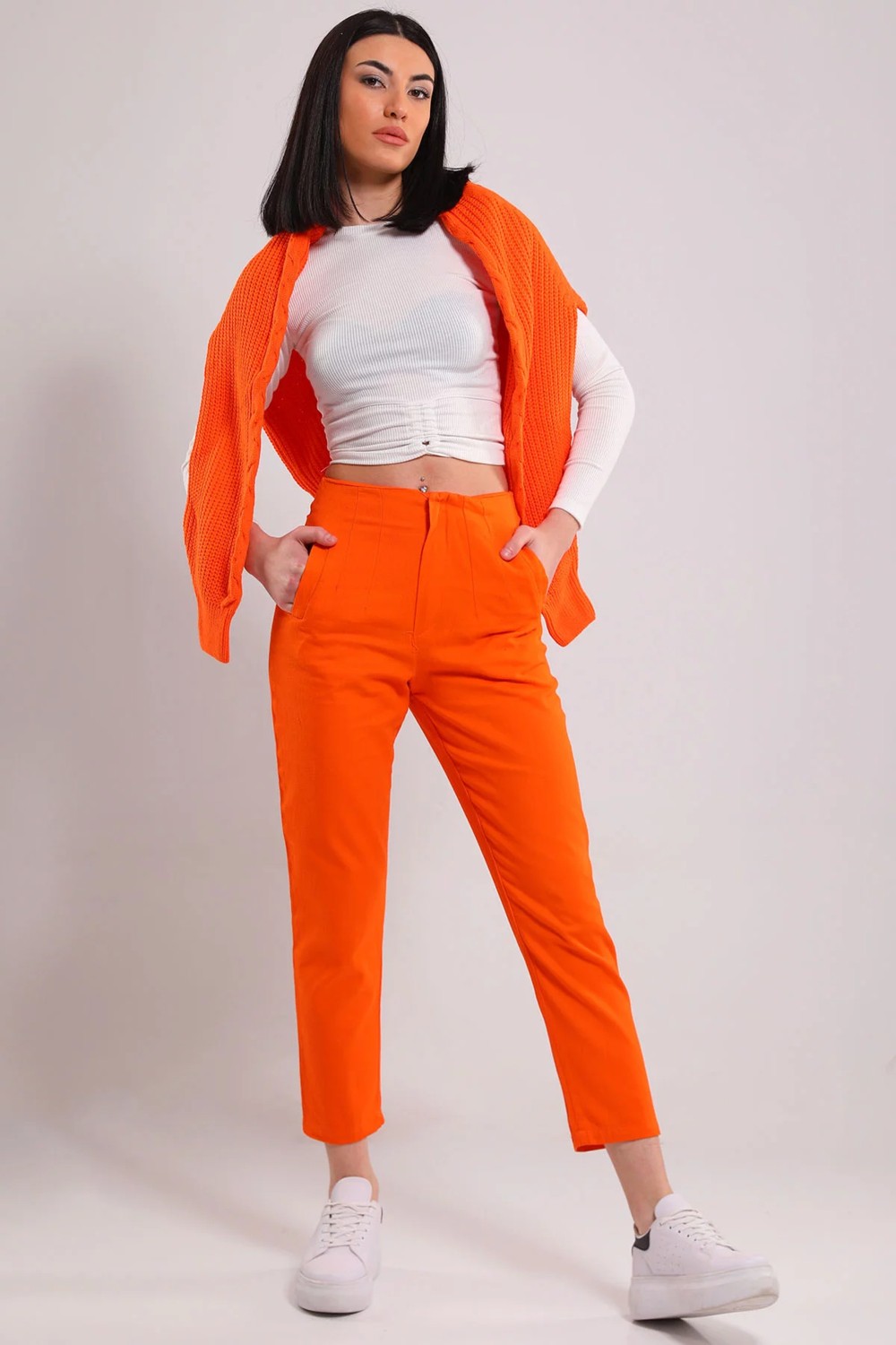 Gülseli Kadın Boru Paça Pantolon P-00001659 görsel 2