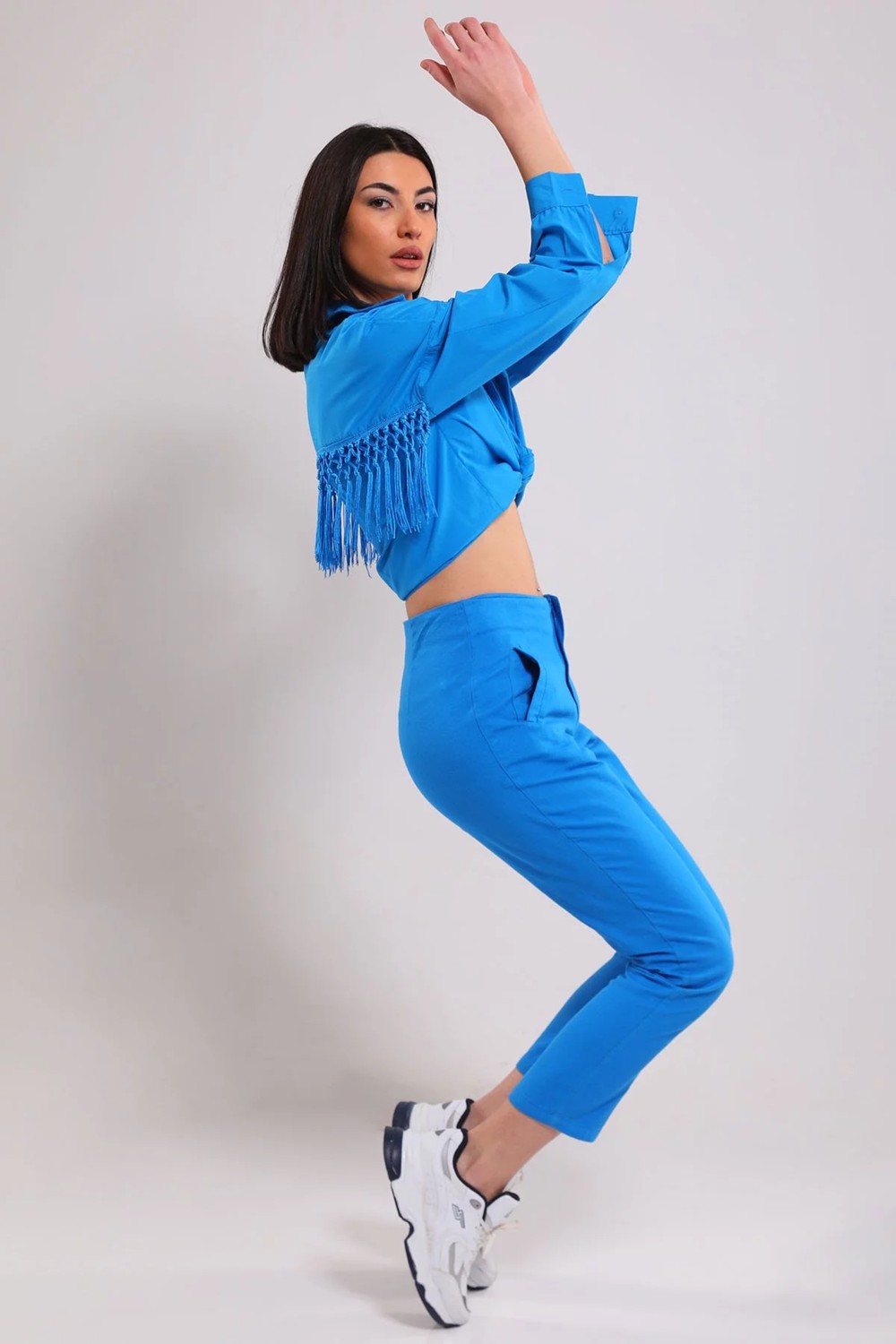 Gülseli Kadın Boru Paça Pantolon P-00001659 görsel 8