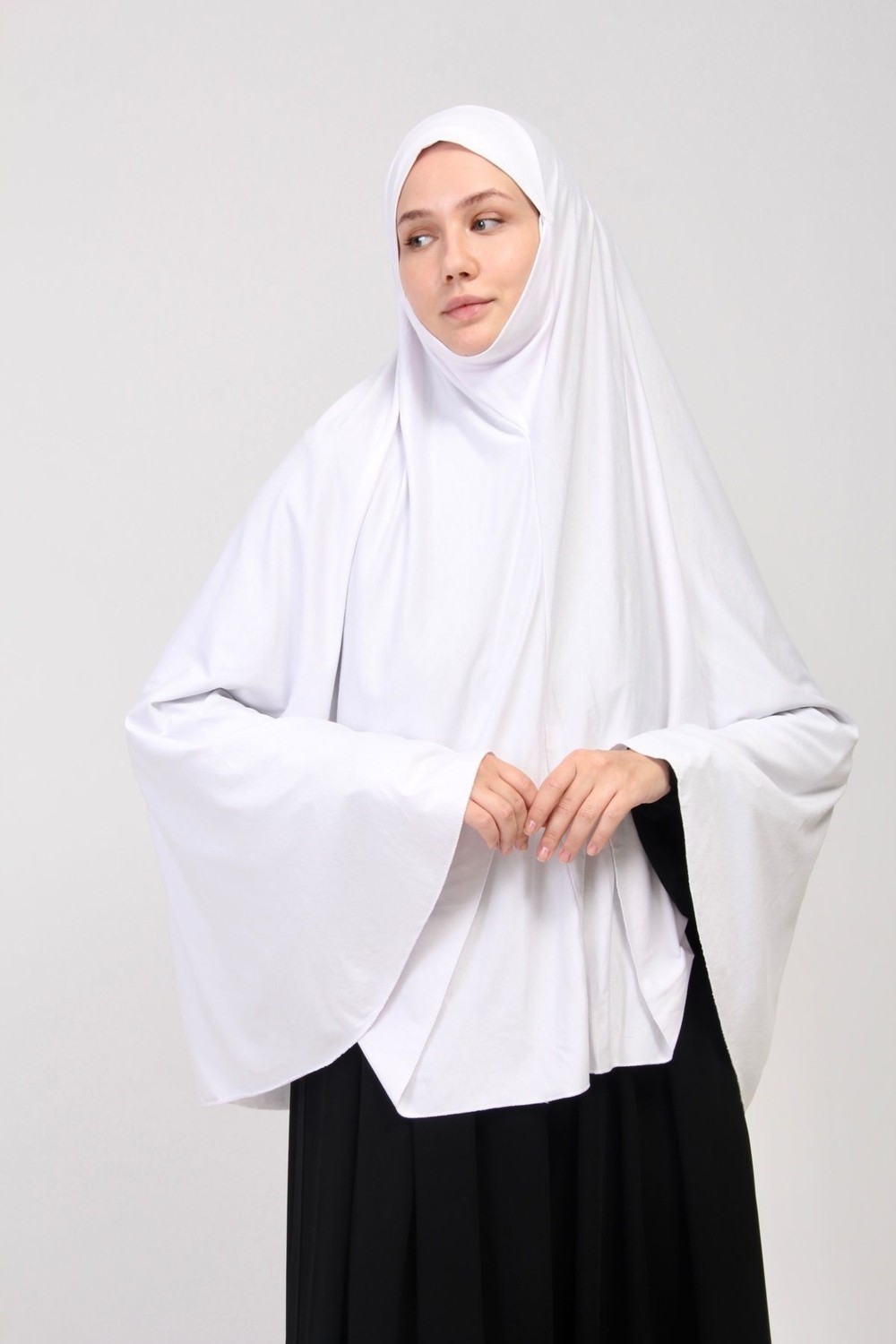 Manolyaşal İslamic Hijab Manolyaşal Pratik Eşarp Standart Beden Peçeli 5xl Sufle - Kahverengi görsel 7