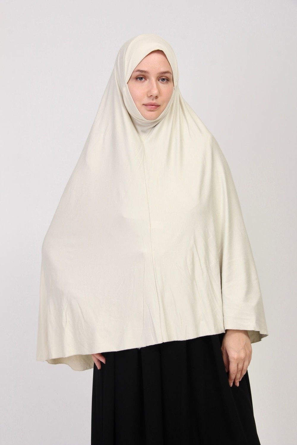 Manolyaşal İslamic Hijab Manolyaşal Pratik Eşarp Standart Beden Peçeli 5xl Sufle - Kahverengi