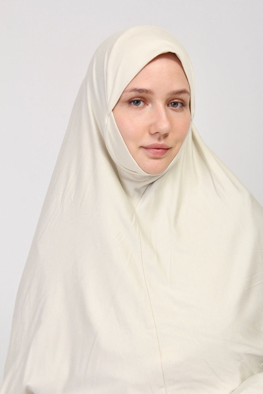 Manolyaşal İslamic Hijab Manolyaşal Pratik Eşarp Standart Beden Peçeli 5xl Sufle - Kahverengi görsel 4