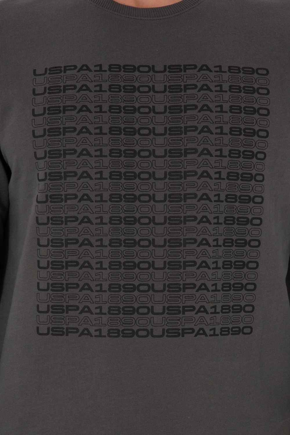 U.S. Polo Assn. Erkek Regular Fit Bisiklet Yaka Antrasit Sweatshirt 50293461-VR006 görsel 6