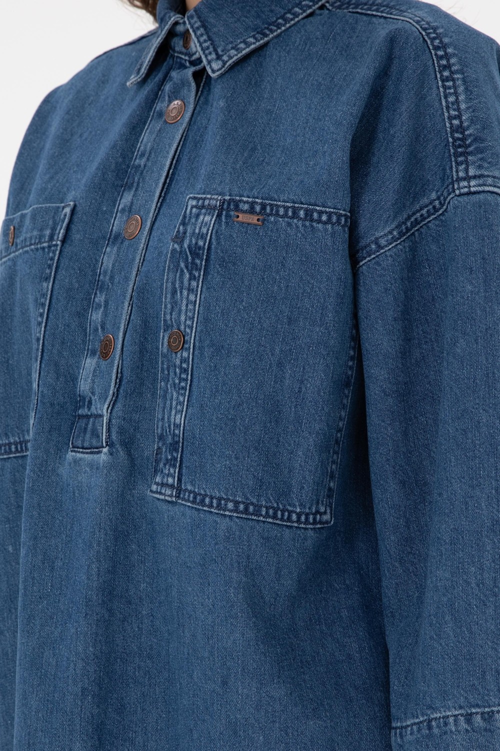 U.S. Polo Assn. Kadın Mavi Elbise (Jean) 50291135-DN0022 görsel 6